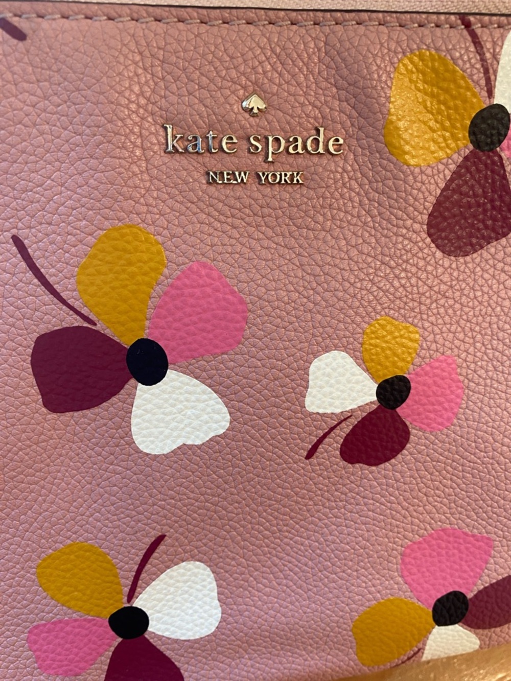 Kate Spade triple gusset crossbody-Jackson dusk buds-pink multi - Picture 9 of 10